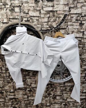 LYCRA SHIRT AND PANT - COMBO WHITE AND WHITE
