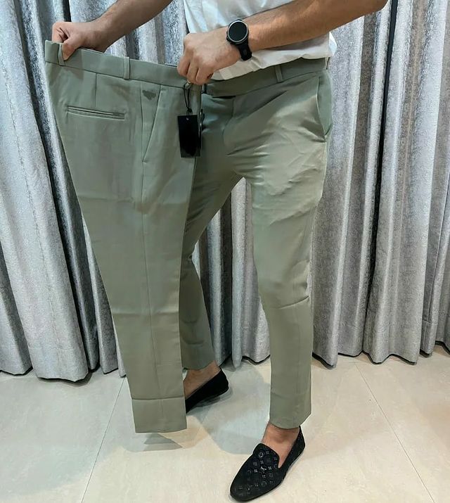 Formal Trouser: Browse Men Dark Brown Cotton Blend Formal Trouser on Cliths